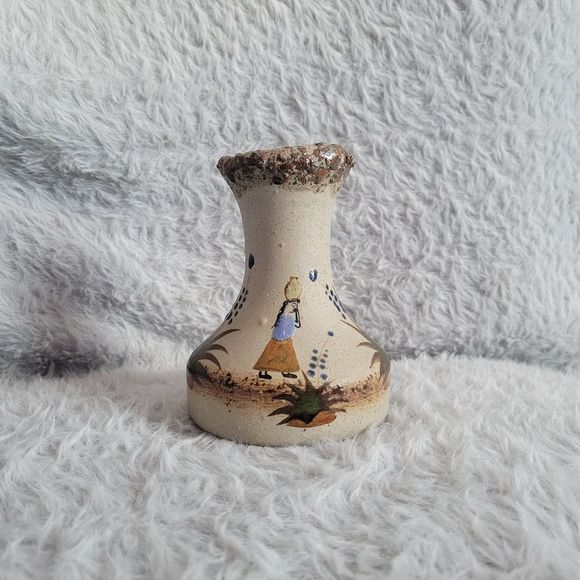 Mexican Pottery Vase 5" - Picture 2 of 4